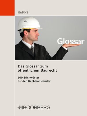 cover image of Das Glossar zum öffentlichen Baurecht